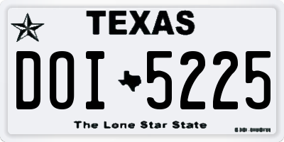 TX license plate DOI5225