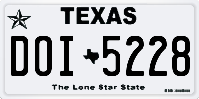 TX license plate DOI5228