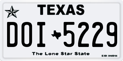 TX license plate DOI5229