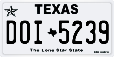 TX license plate DOI5239