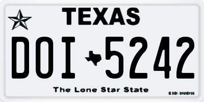 TX license plate DOI5242