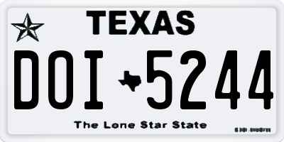 TX license plate DOI5244