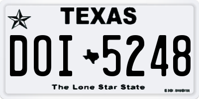 TX license plate DOI5248
