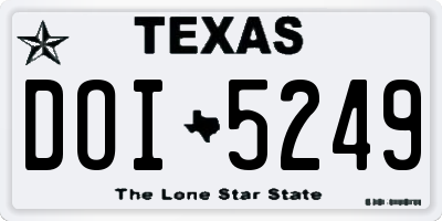 TX license plate DOI5249