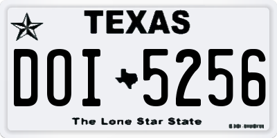 TX license plate DOI5256