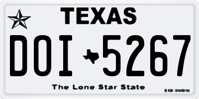 TX license plate DOI5267