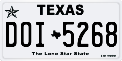 TX license plate DOI5268