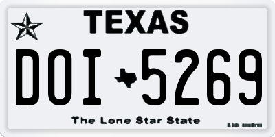 TX license plate DOI5269