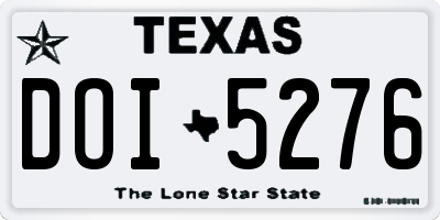 TX license plate DOI5276