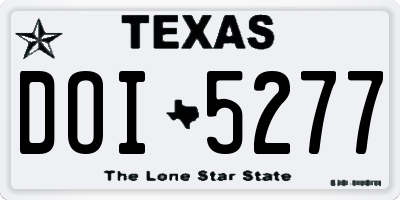 TX license plate DOI5277