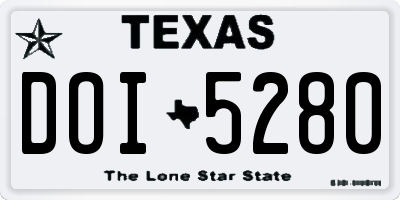 TX license plate DOI5280