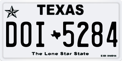 TX license plate DOI5284