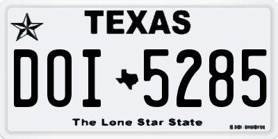 TX license plate DOI5285