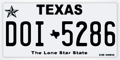 TX license plate DOI5286