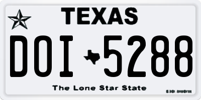 TX license plate DOI5288