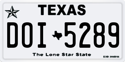 TX license plate DOI5289