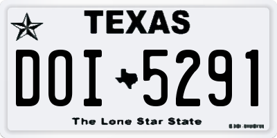 TX license plate DOI5291