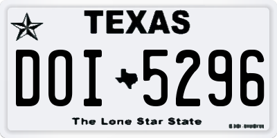 TX license plate DOI5296