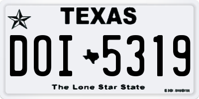 TX license plate DOI5319