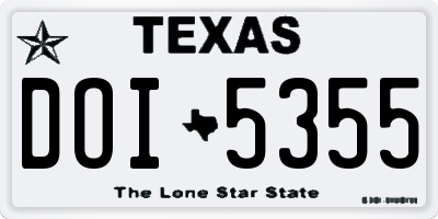 TX license plate DOI5355