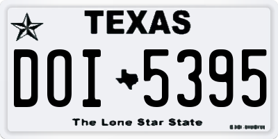 TX license plate DOI5395