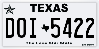 TX license plate DOI5422