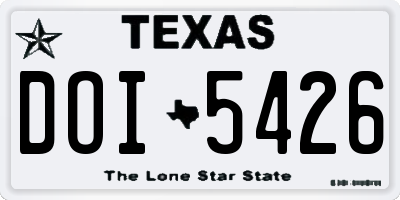 TX license plate DOI5426