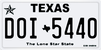 TX license plate DOI5440