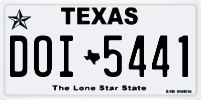 TX license plate DOI5441
