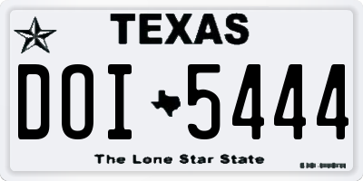 TX license plate DOI5444