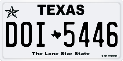 TX license plate DOI5446