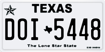 TX license plate DOI5448