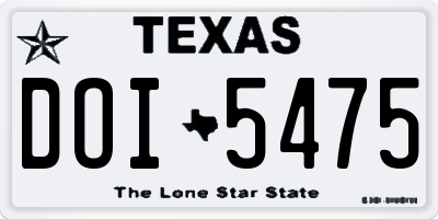 TX license plate DOI5475