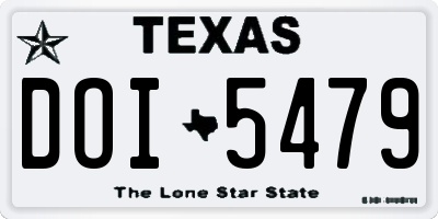 TX license plate DOI5479