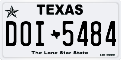 TX license plate DOI5484