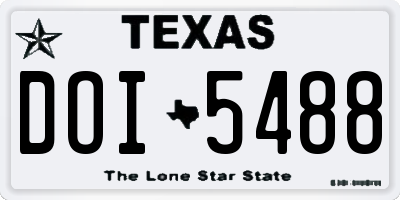 TX license plate DOI5488