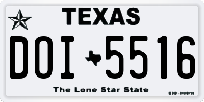 TX license plate DOI5516