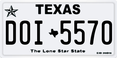 TX license plate DOI5570