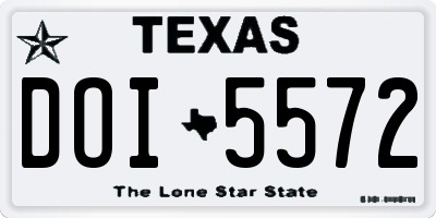 TX license plate DOI5572