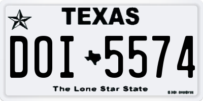 TX license plate DOI5574