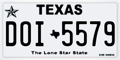 TX license plate DOI5579