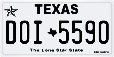 TX license plate DOI5590