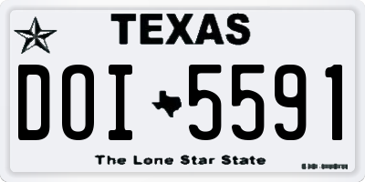 TX license plate DOI5591
