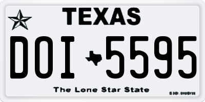 TX license plate DOI5595