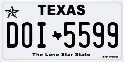 TX license plate DOI5599