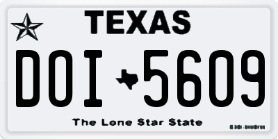 TX license plate DOI5609