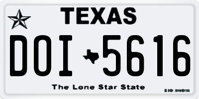 TX license plate DOI5616