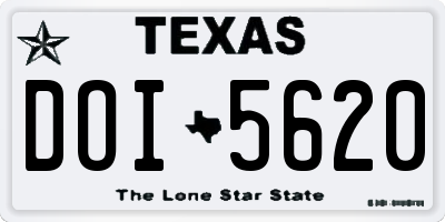 TX license plate DOI5620