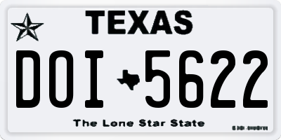 TX license plate DOI5622