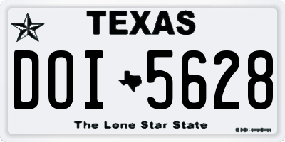 TX license plate DOI5628